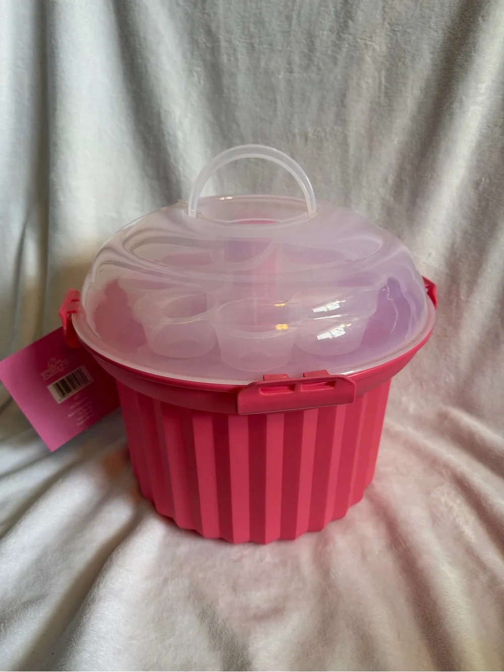 Fox Run Pink Cupcake Carousel Carrier NWT